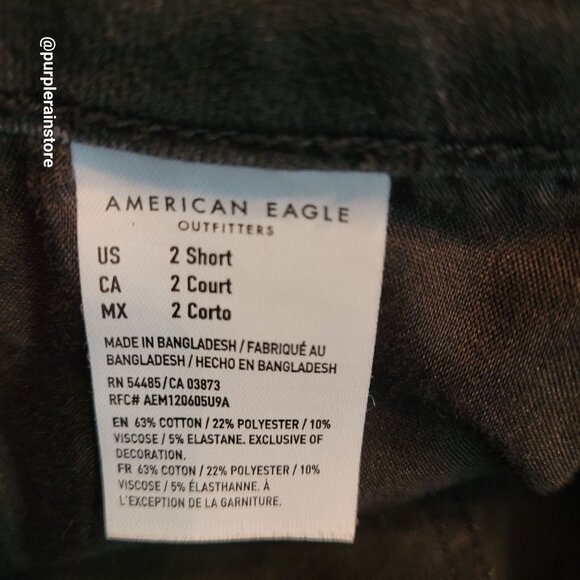 American Eagle Jeans 2 S Jegging Super Hi Rise 360 Next Level Stretch Black - Picture 6 of 11